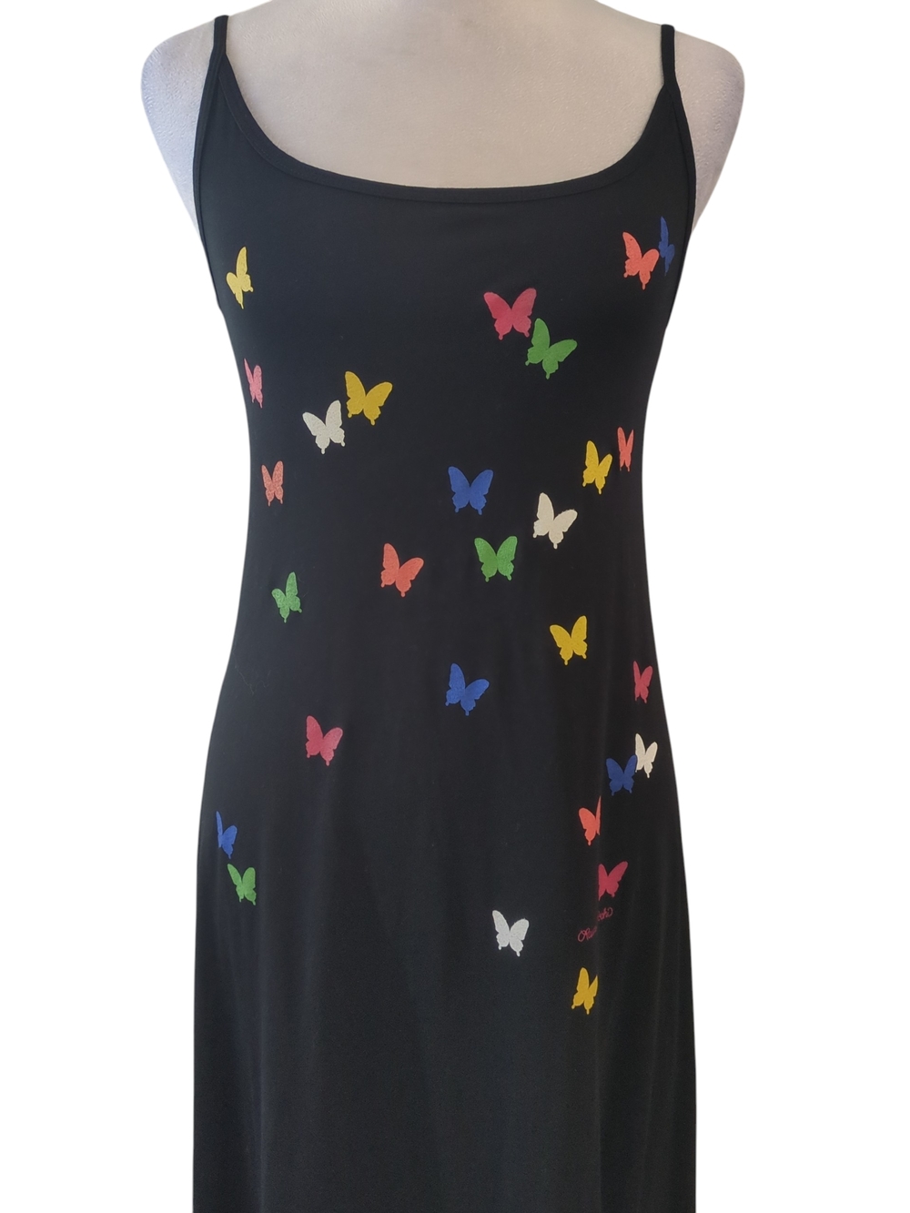 Lauren Moshi Black Maxi Dress with Multicolor Butterfly Print - Picture 2 of 4